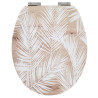 Abattant bois Diplomat Palm, fermeture ralentie, déclipsable, fixation dessus
