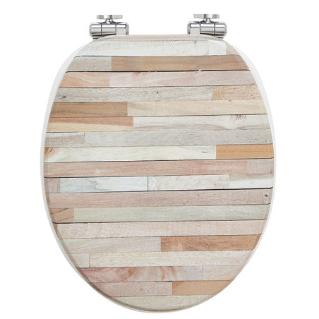 Abattant bois Woody planche de bois, fermeture ralentie