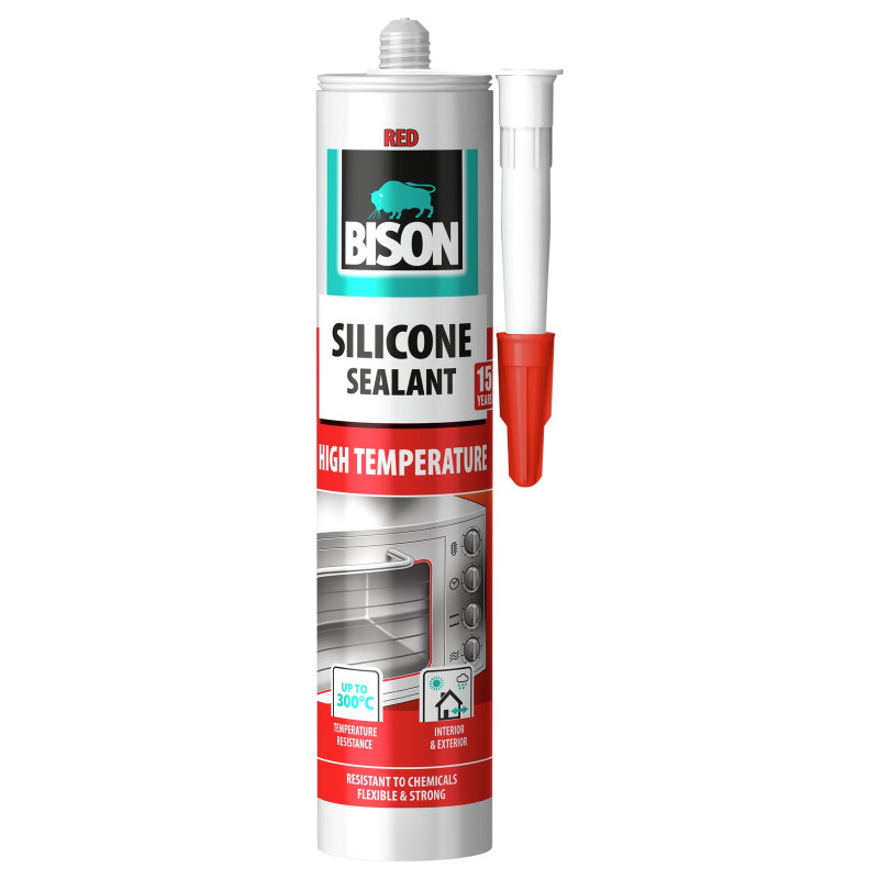 Silicone High Température cart 280ml. rouge. résiste à 270°C