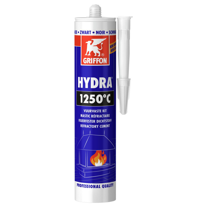 HYDRA mastic réfractaire noir (1250°C) cartouche 530 G