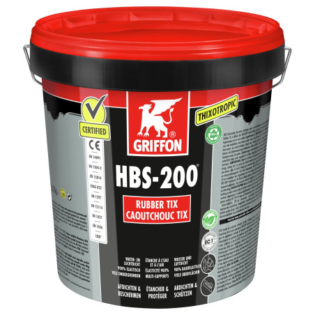 HBS-200 Caoutchouc TIX seau 5 L - Etanchéifier les surfaces à l'eau et à l'air