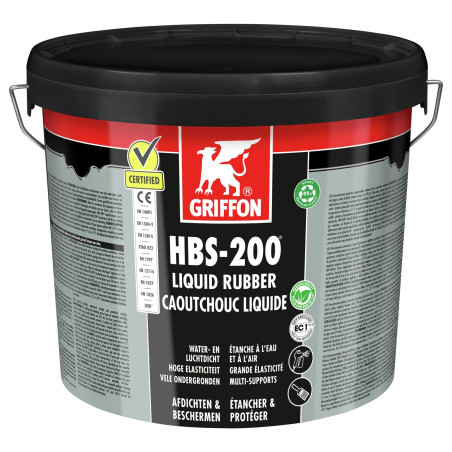 HBS-200 Caoutchouc liquide 16L - Etanchéifier les surfaces à l'eau et à l'air