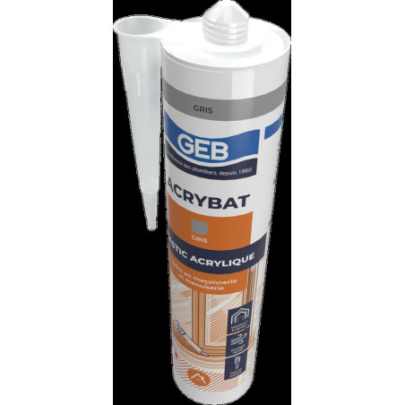 Mastic acrylique pour joints en maçonnerie et menuiserie cc 310ml couleur gris