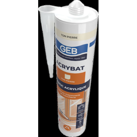Mastic acrylique pour joints en maçonnerie et menuiserie cc 310ml c ton pierre