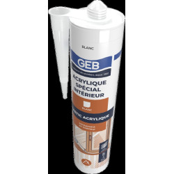 Mastic acrylique pour jointoiement calfeutrement en intérieur cc 310ml blanc