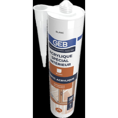 Mastic acrylique pour jointoiement calfeutrement en intérieur cc 310ml blanc