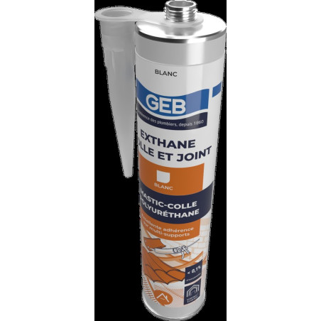 Mastic colle polyuréthane mono composant cartouche 300ml couleur blanc