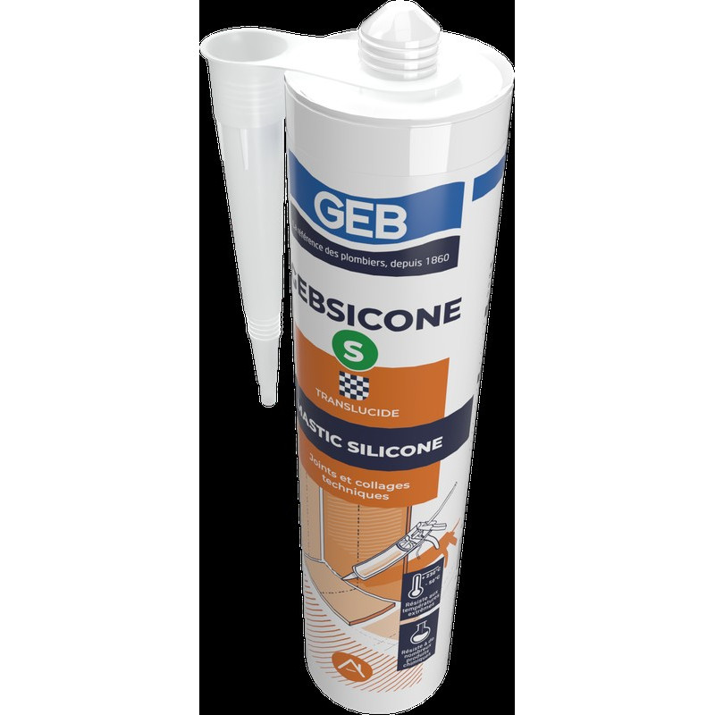 Mastic silicone pour étanchéité calfeutrement et collage technique, réf. 890051