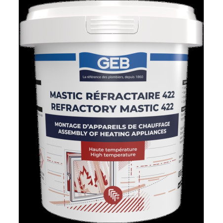 Mastic réfractaire pour le montage et la réparation pot 1200G couleur noir