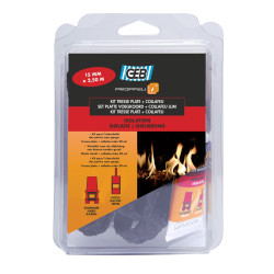 Tresse ronde + colle réfractaire pour réalisation de l'étanchéité thermique, réf. 821594
