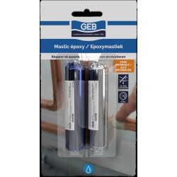 Pâte époxy bi composant pour réparer et assembler matériaux rigides coul. beige