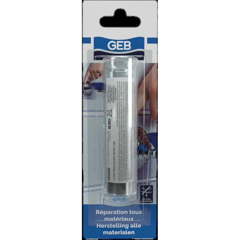 Mastic époxy 2 composants coaxiaux bâtonnets 82mm couleur gris