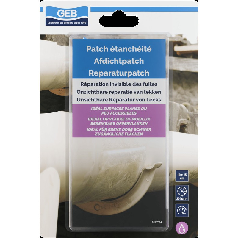 Tissu enduit de résine époxy pour la réparation de fuites couleur transparent