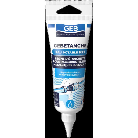 Résine anaérobie pour étanchéiténdes raccords filetés eau potable couleur blanc