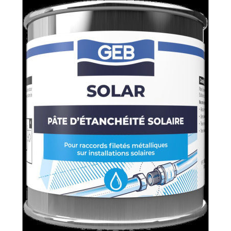 Pâte d'étanchéité pour les raccords métalliques des installations solaires noir