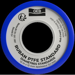 Ruban PTFE standard pour l'étanchéité des raccords filetés carton présentoir