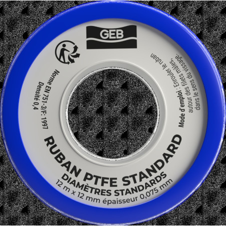 Ruban PTFE standard pour l'étanchéité des raccords filetés, réf. 815192