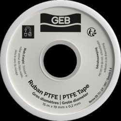 Ruban PTFE gros diamètres pour l'étanchéité des raccords filetés métalliques, réf. 815252