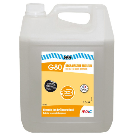 Liquide nettoyant pour entretien des bruleurs et des filtres de chaudière fioul, réf. 870107