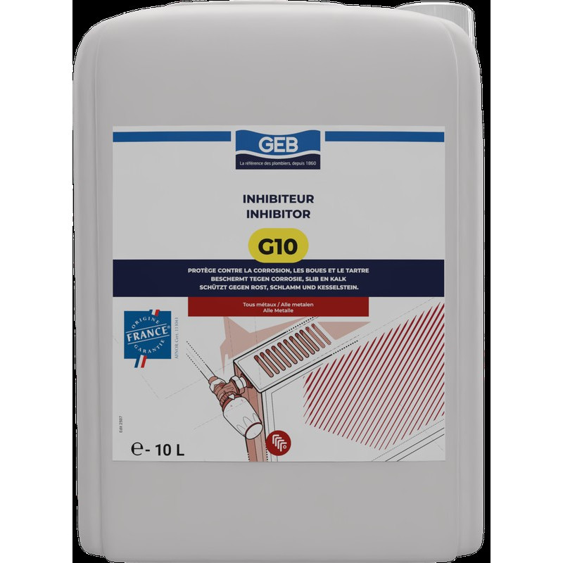 Liquide protection des installations de chauffage contre corrosion, boue, tartre, réf. 870111