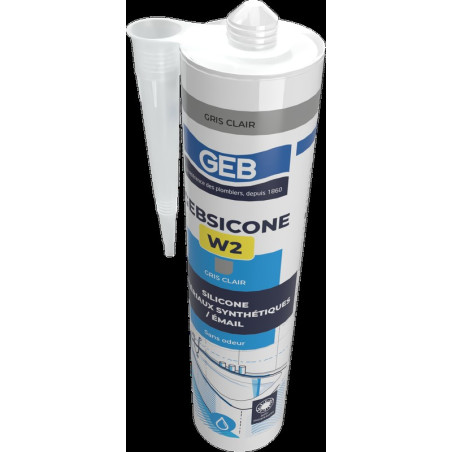 Mastic silicone neutre avec frongicide pour étanchéité des appareils sanitaires, réf. 890522