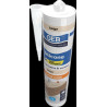 Mastic silicone neutre couleur avec frongicide pour l'étanchéité sanitaire, réf. 890711