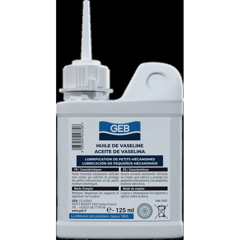 Lubrifiant pour petits mécanismes burette 125ml couleur transparent