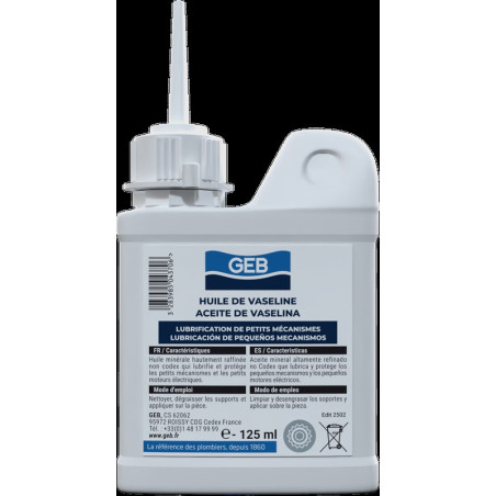 Lubrifiant pour petits mécanismes burette 125ml couleur transparent