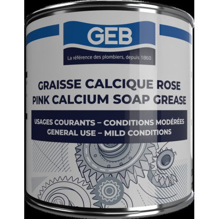Graisse calcique usages courants et lubrifications de mécanismes couleur rouge, réf. 651130