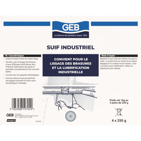 Graisse origine animal pour le lissage des brasures et diverses lubrifications