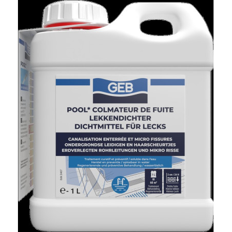 Colmateur pour les petites fuites difficiles d'accès pour les piscines