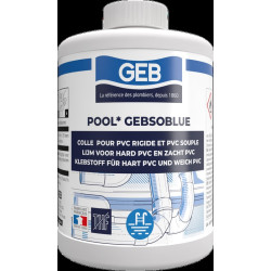 Colle spéciale piscine pour canaliation en pvc sans THF couleur bleu, réf. 504504