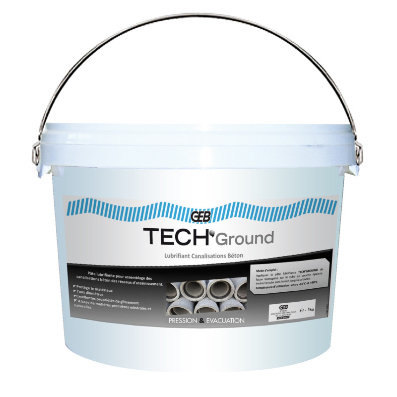 Pâte lubrifiante base aqueuse emboîtement pour canalisation béton couleur bleu, réf. 504629