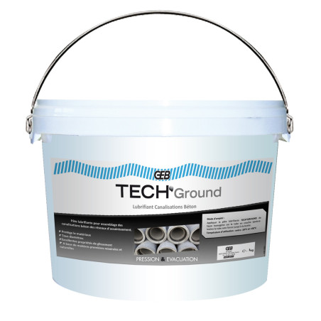 Pâte lubrifiante base aqueuse emboîtement pour canalisation béton couleur bleu, réf. 504629