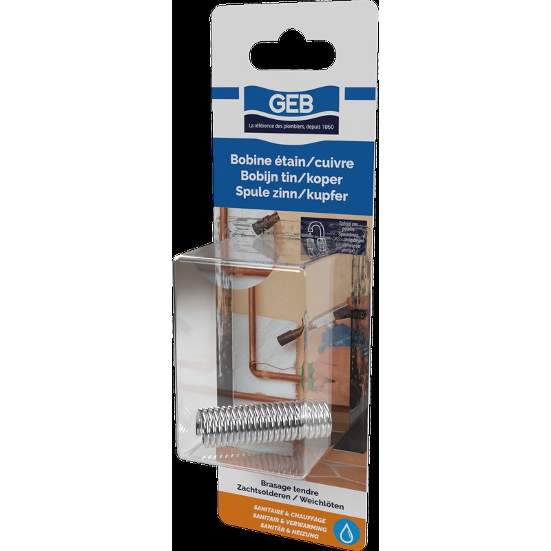 Bobine métal d'apport étain/cuivre pour brasage tendre 20g