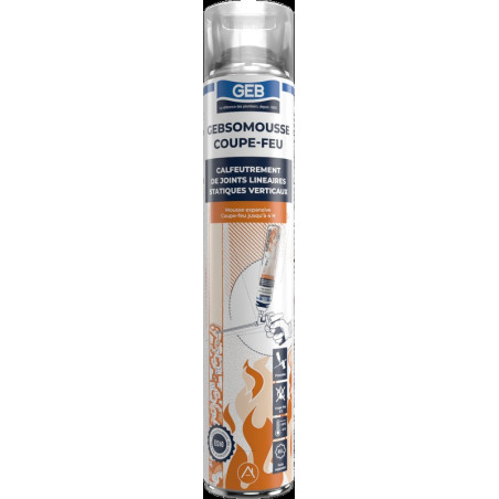 Mousse expansive polyuréthane coupe feu couleur rose aérosol pistolable