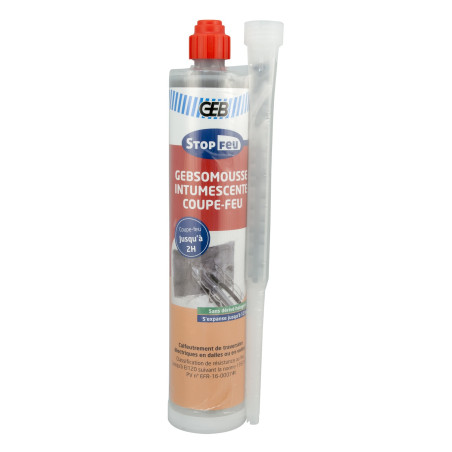 Mousse polyuréthane intumescente coupe feu couleur gris cartouche 210ml