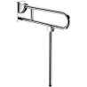 Barre de maintien rabattable avec béquille Inox brillant, L. 650 mm - Ø32