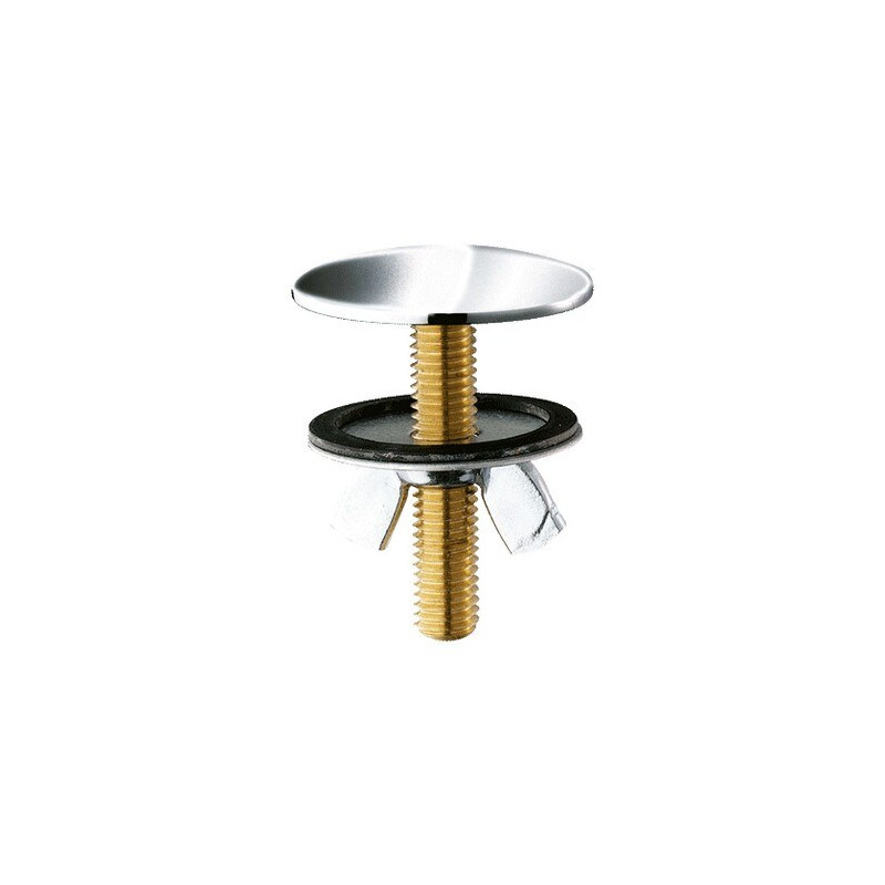 Cache trou luxe chromé Ø45