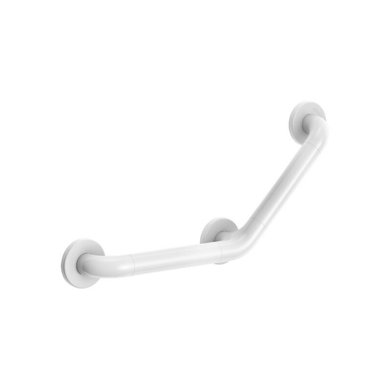 Barre à 135° Ø32 220x220 3 points fixation Nylon blanc