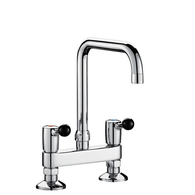 Mélangeur 2 trous EA 150mm 60 l/min, bec tube orientable Ø22 L.200