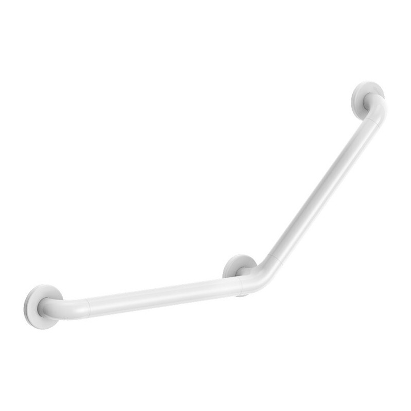 Barre à 135° Ø32 400x400 3 points fixation Nylon blanc
