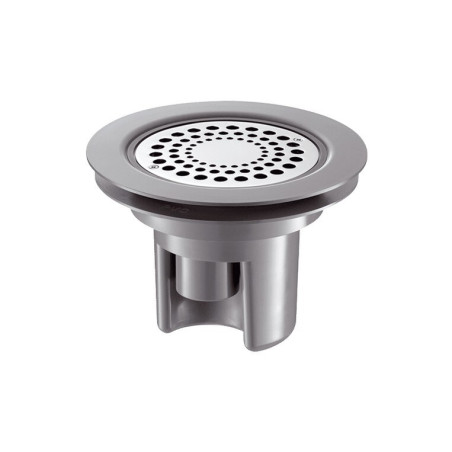 Siphon sol souple grille Inox Ø114 sortie intégrée Ø40