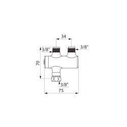 PREMIX NANO mitigeur thermostatique 3/8" corps chromé