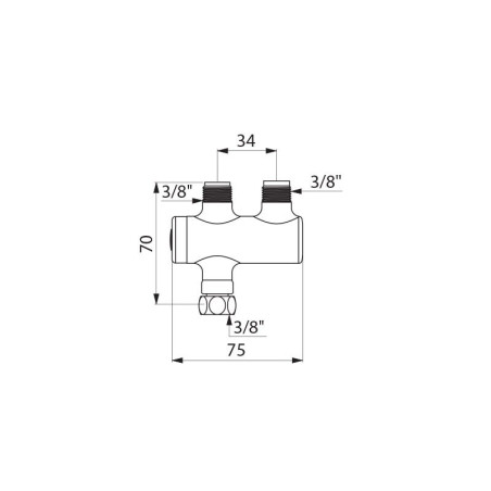 PREMIX NANO mitigeur thermostatique 3/8" corps chromé