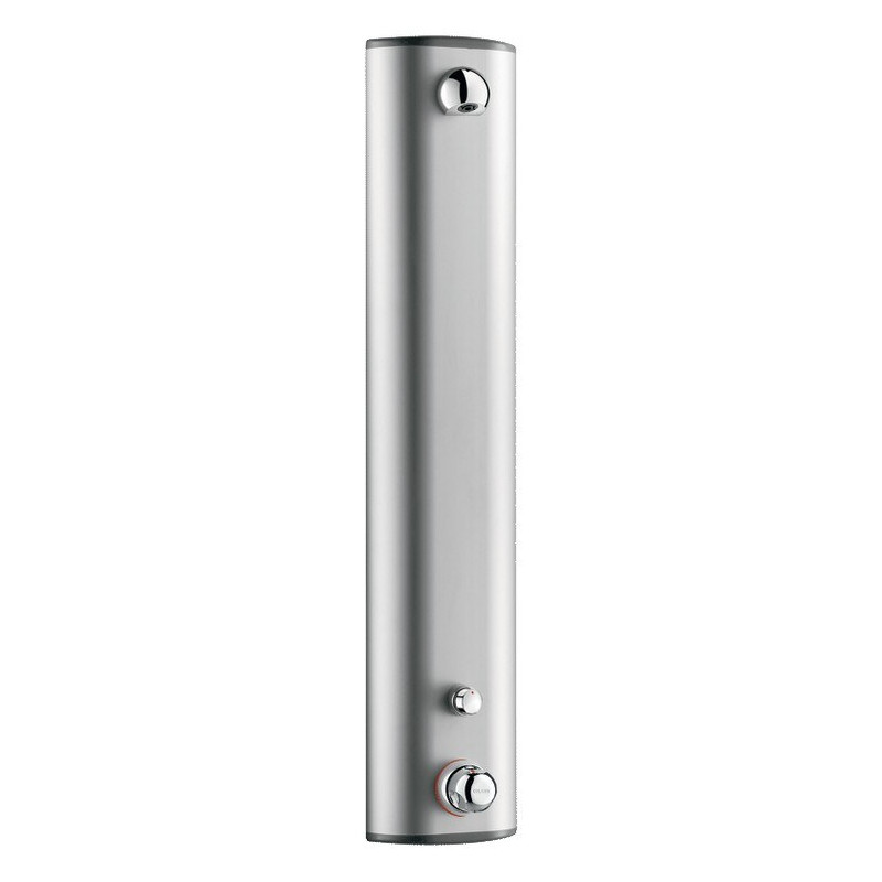 SECURITHERM panneau de douche thermostatique alu alimentation cachée ~30sec