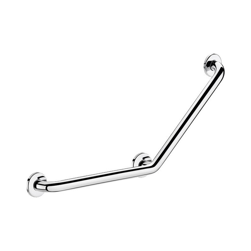 Barre à 135° Ø25 400x400 3 points fixation Inox poli brillant
