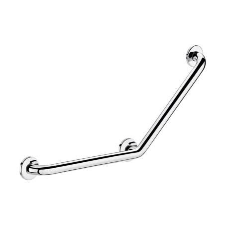 Barre à 135° Ø25 400x400 3 points fixation Inox poli brillant