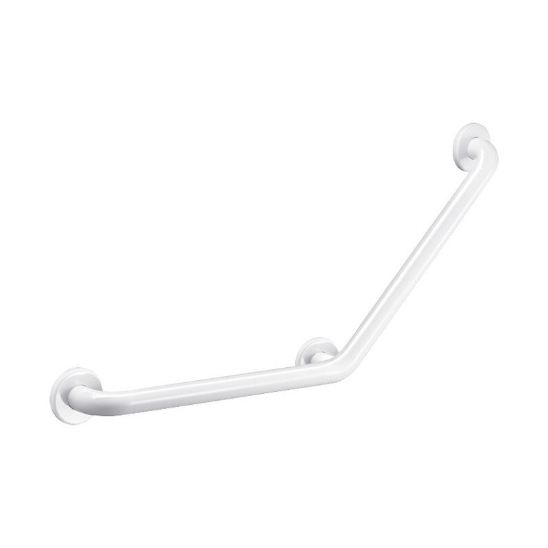 Barre à 135° Basic Ø32 400x400 3 points fixation Époxy blanc