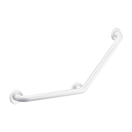 Barre à 135° Basic Ø32 400x400 3 points fixation Époxy blanc